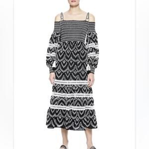 Alice + Olivia Catia Dress - Size XS - Smocked Bodice